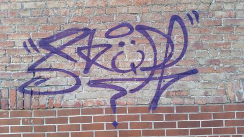 Un des très nombreux tag que l’on retrouve sur les murs du quartier.